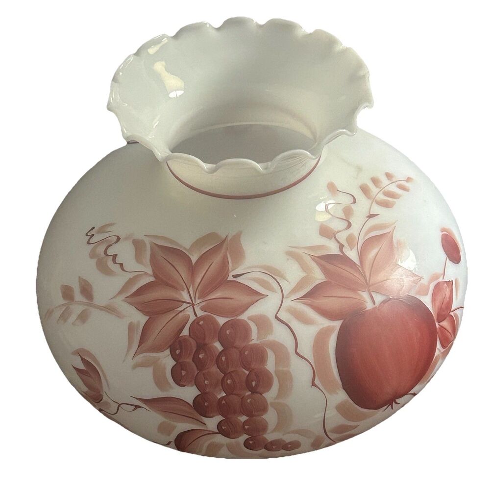 Vtg Large GWTW/Hurricane  Fruit Grapes Lamp Shade ONLY  14" Wide/10" Fitter